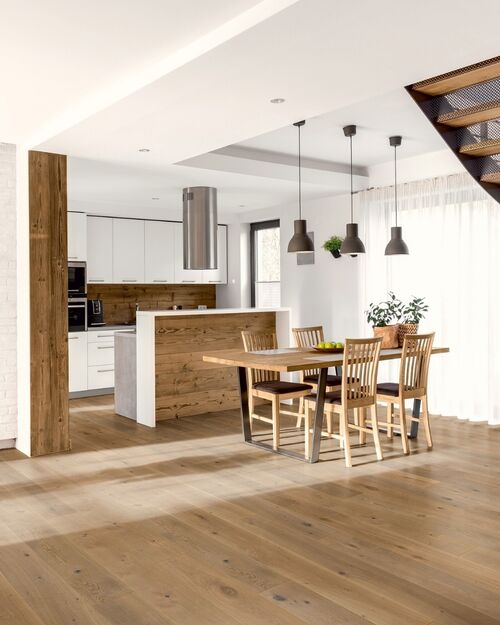 Thede Witte Oak XL Knotty Brushed Smoked White Oiled