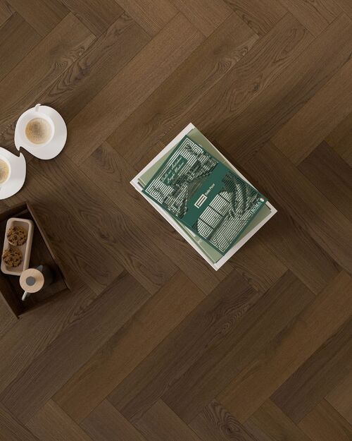 Bella Floor Oak Mocha Balıksırtı Laminat Parke