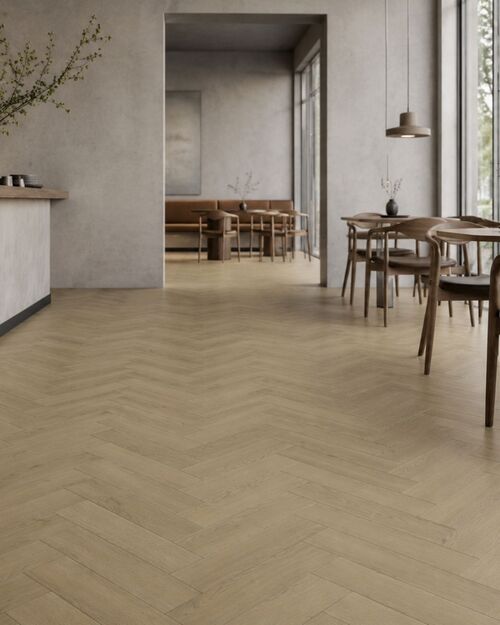 Bella Floor Oak Cafe Creme Balıksırtı Laminat Parke